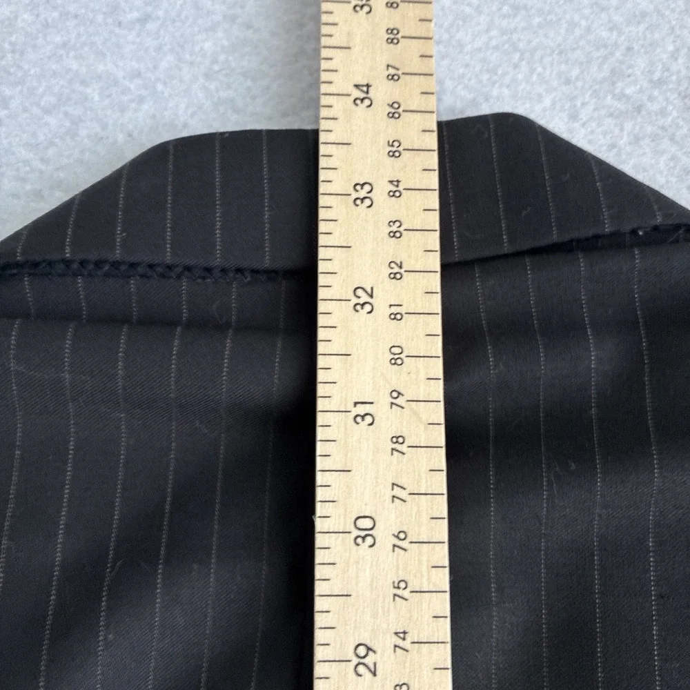 Jos. A Bank Men's Black Pinstripe Wool Blazer 43L Sport Coat Suit Jacket